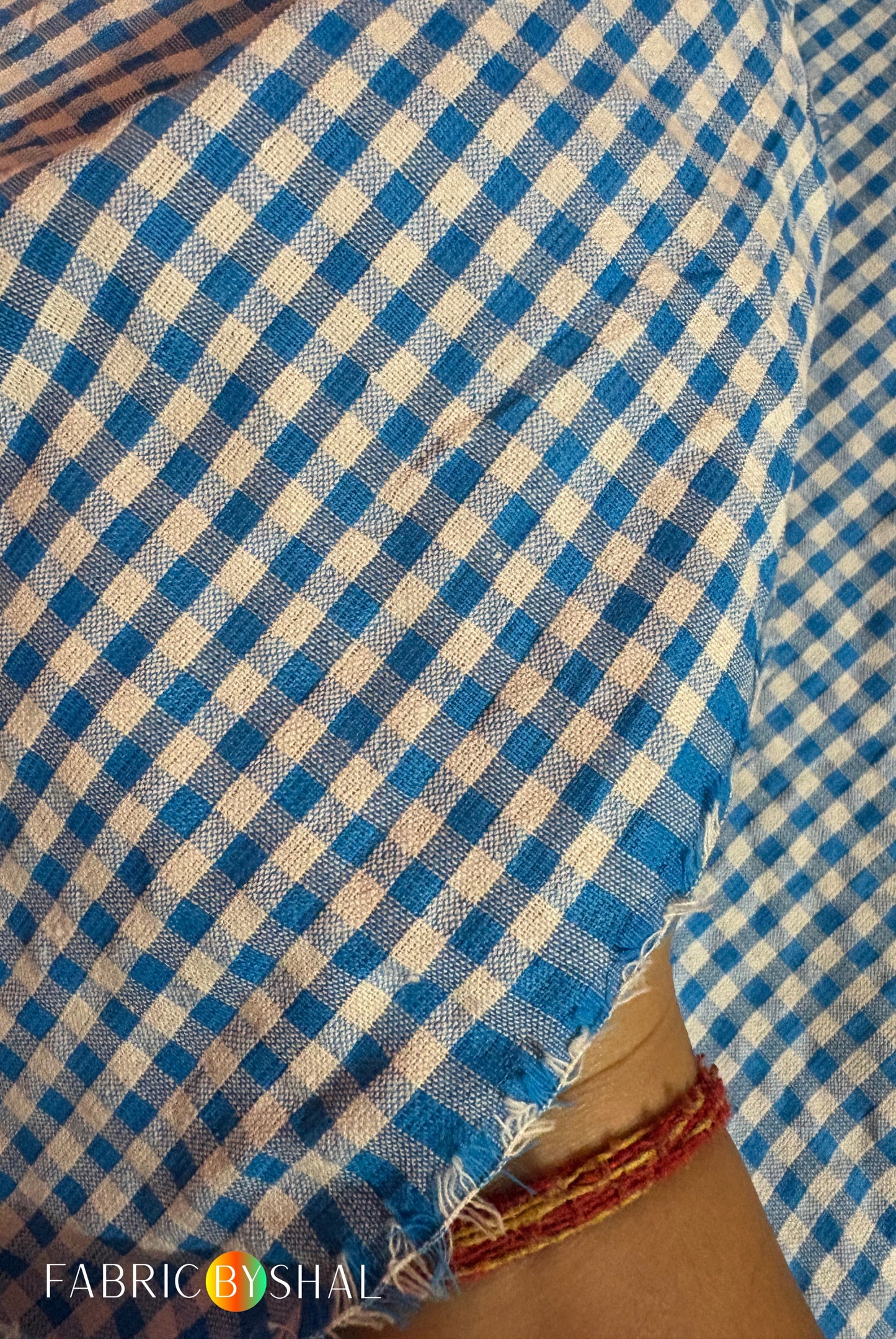 Blue Check Fabric CC004