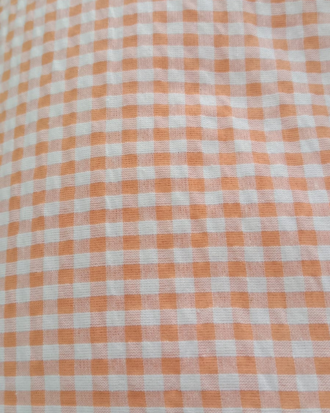 Orange Check Fabric CC0017