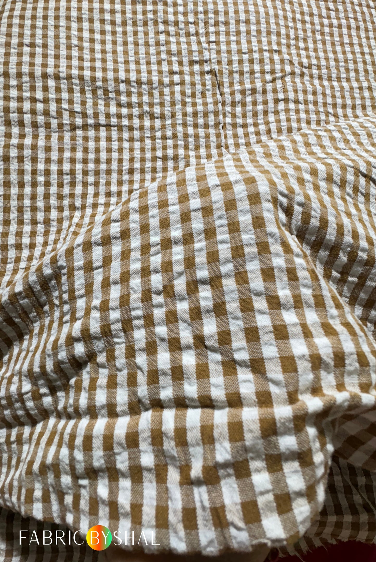 Brown Check Fabric CC007