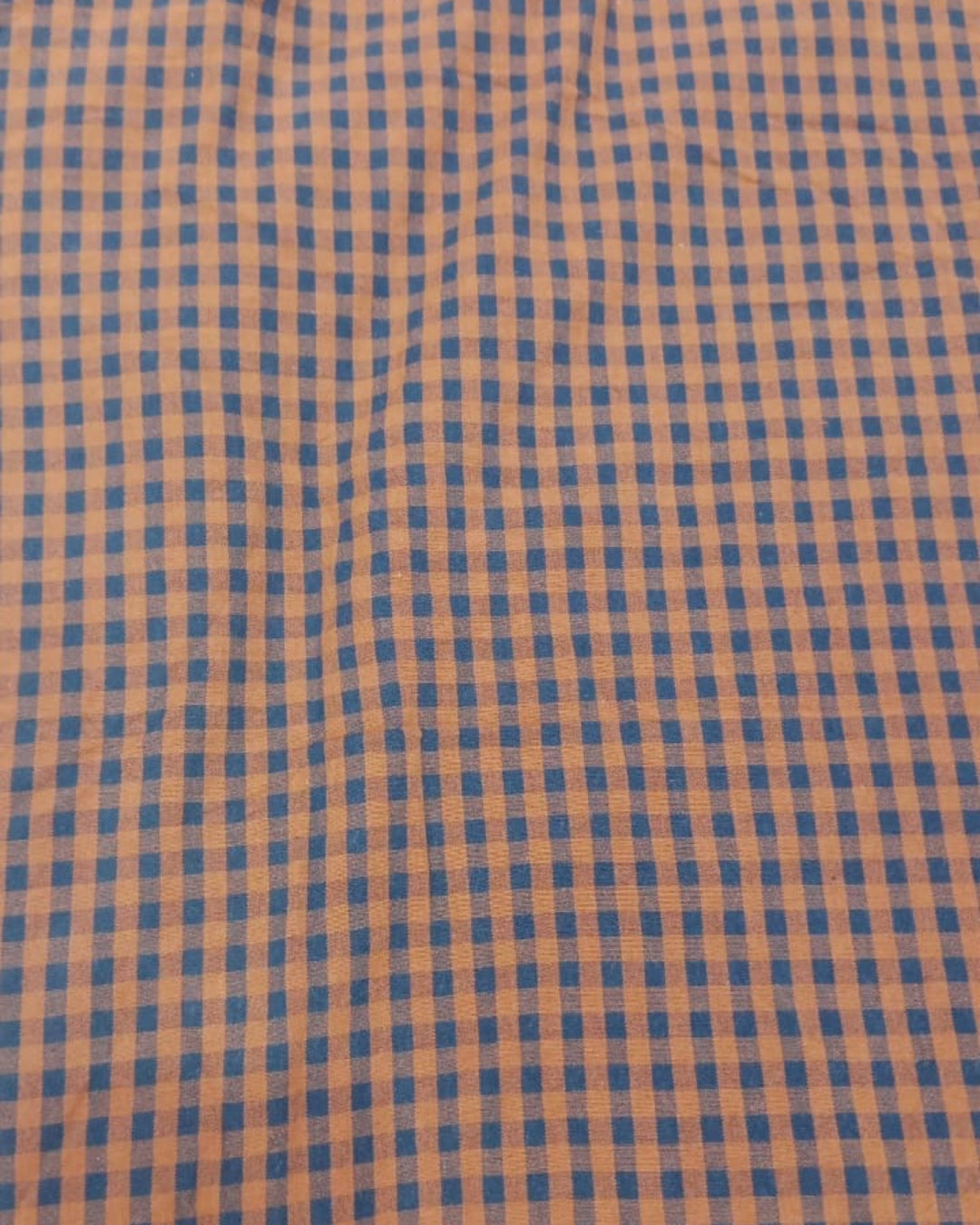 Orange Check Fabric CC0019