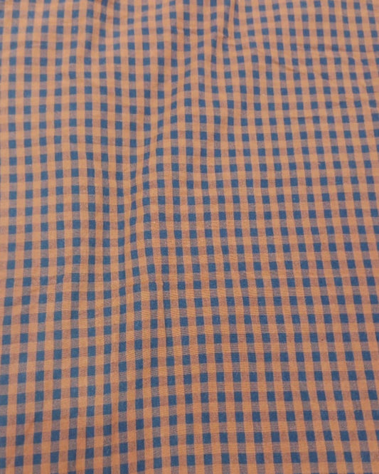 Orange Check Fabric CC0019
