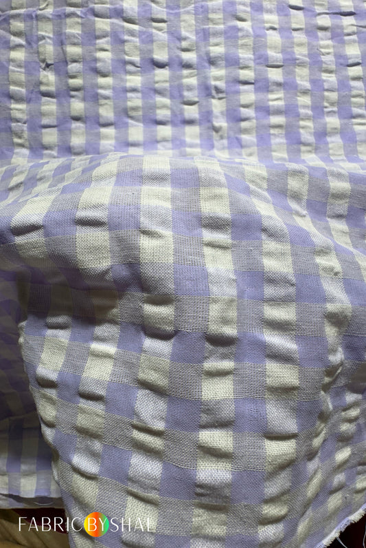 Blue Check Fabric CC0010