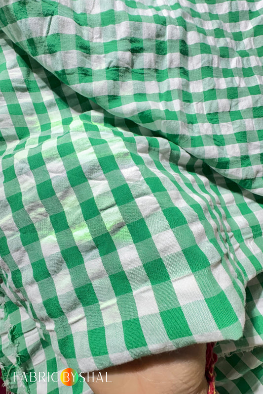 Green Check Fabric CC0011