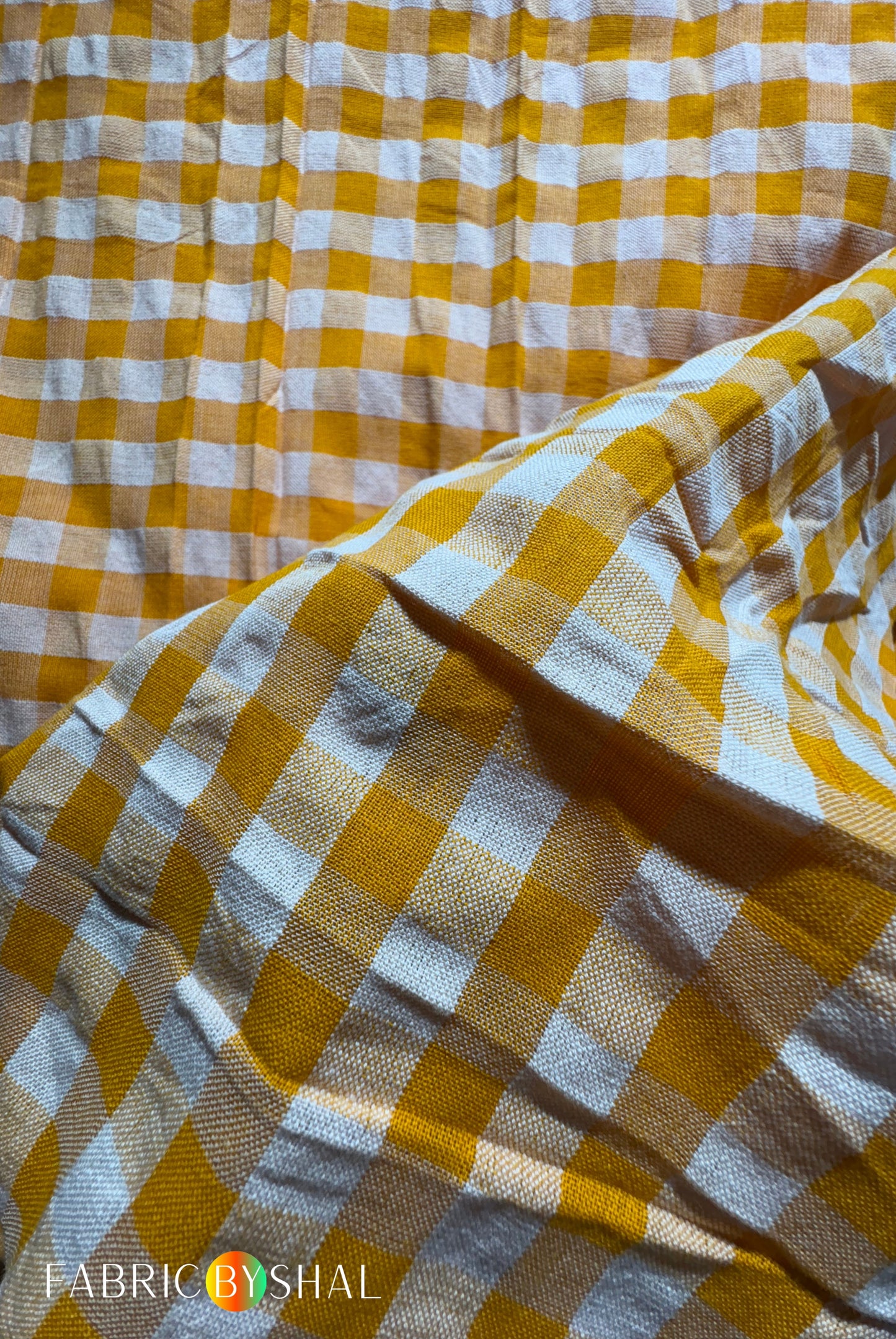 Orange Check Fabric CC0012