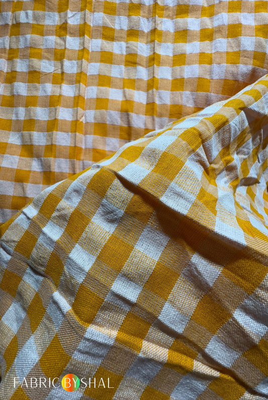 Orange Check Fabric CC0012