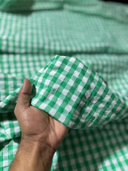 Cotton Check Seersucker Fabric CSC0011