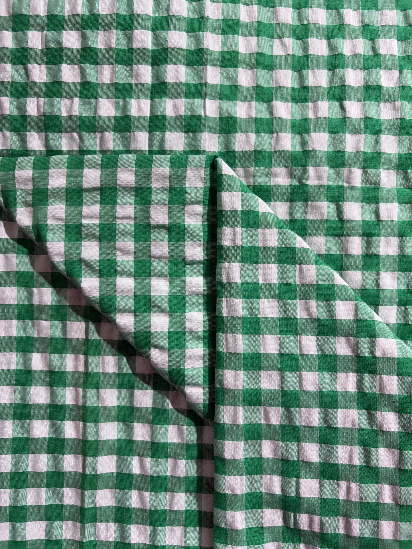 Cotton Check Seersucker Fabric CSC0011