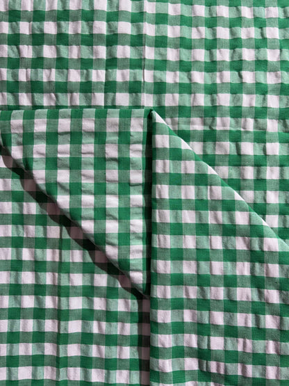 Cotton Check Seersucker Fabric CSC0011