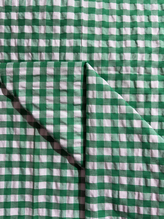 Cotton Check Seersucker Fabric CSC0011