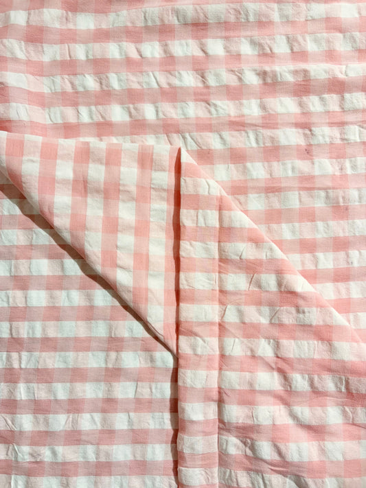 Cotton Check Seersucker Fabric CSC0012
