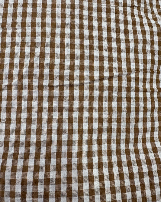Brown Check Fabric CC0014
