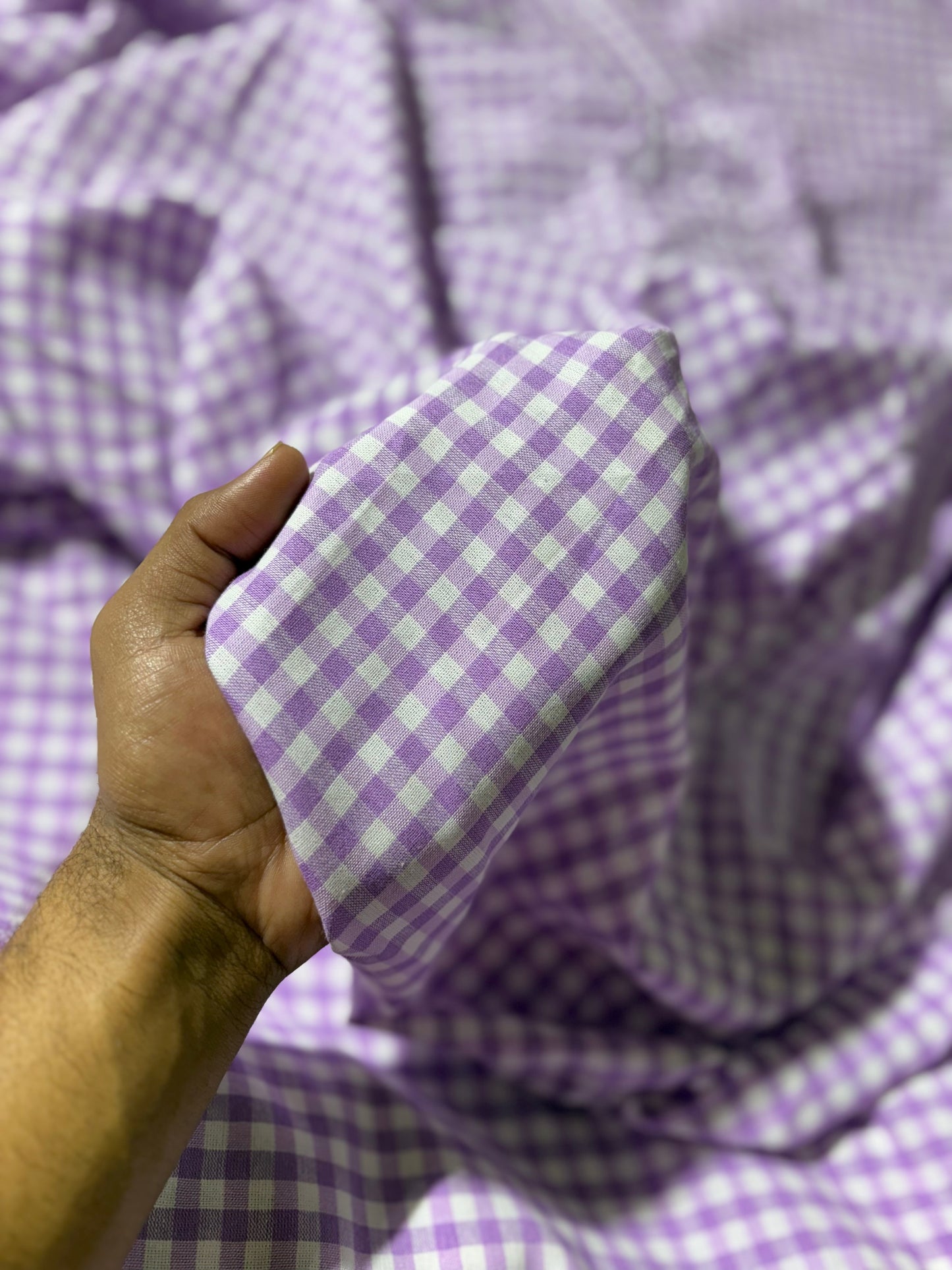 Cotton Check Seersucker Fabric CSC007