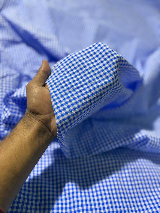 Cotton Check Seersucker Fabric CSC001