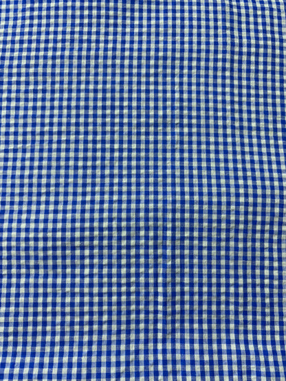 Cotton Check Seersucker Fabric CSC001