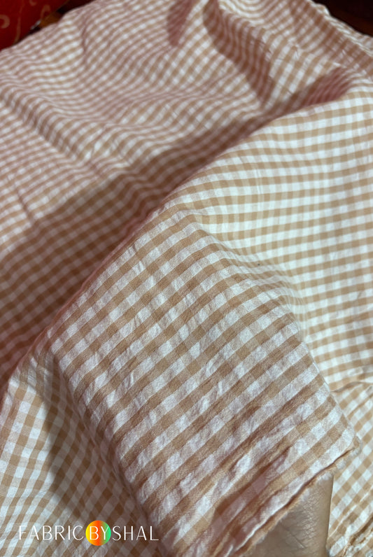 Brown Check Fabric CC003