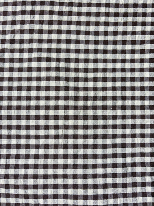 Cotton Check Seersucker Fabric CSC003