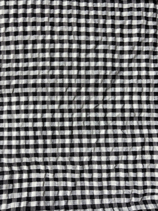 Cotton Check Seersucker Fabric CSC006