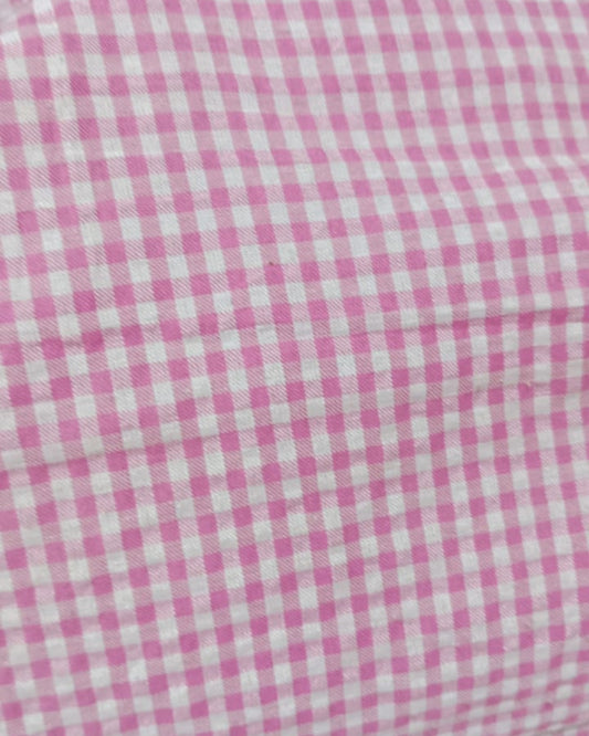 Pink Check Fabric CC0016