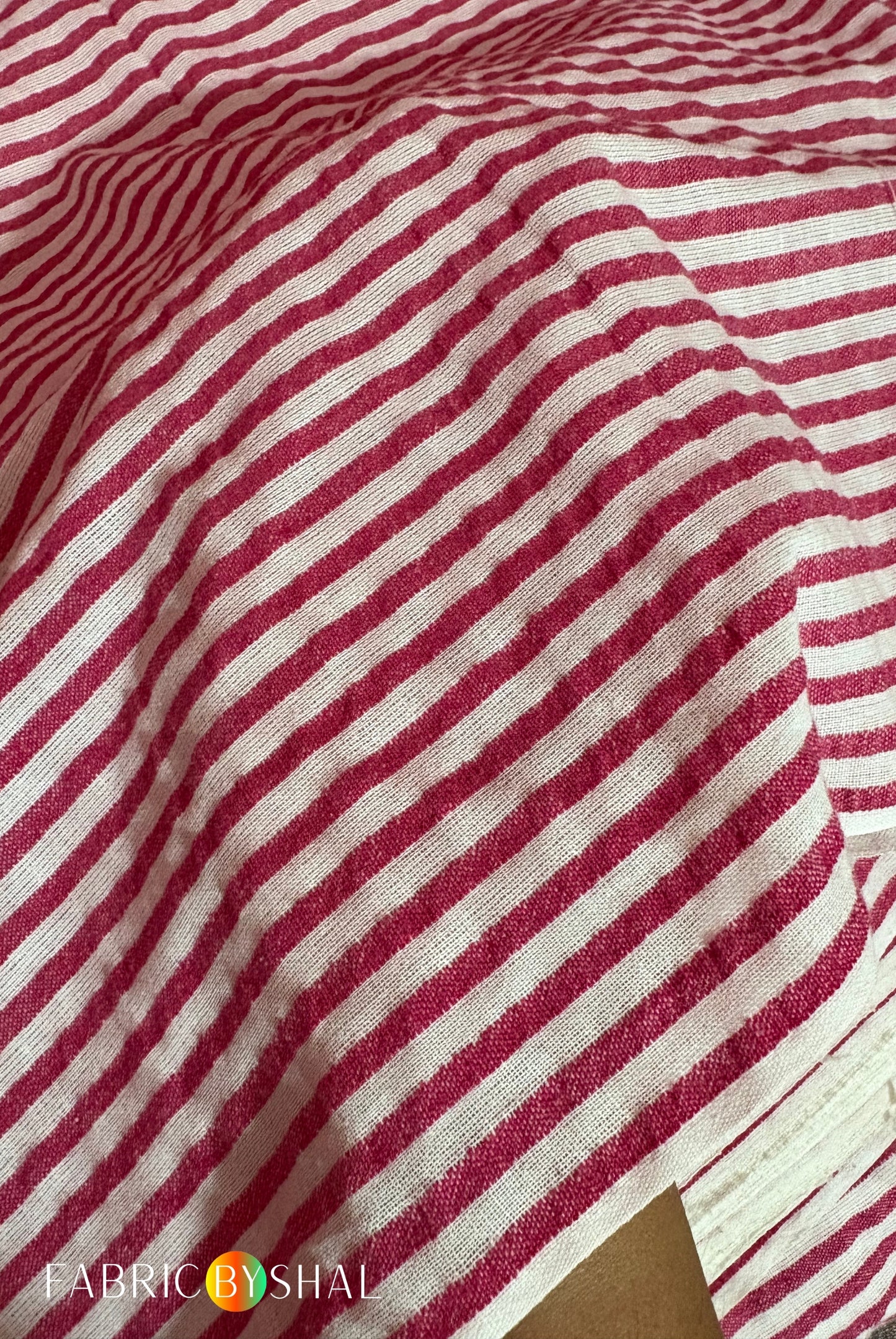 Bright Pink Stripe Fabric CS0030