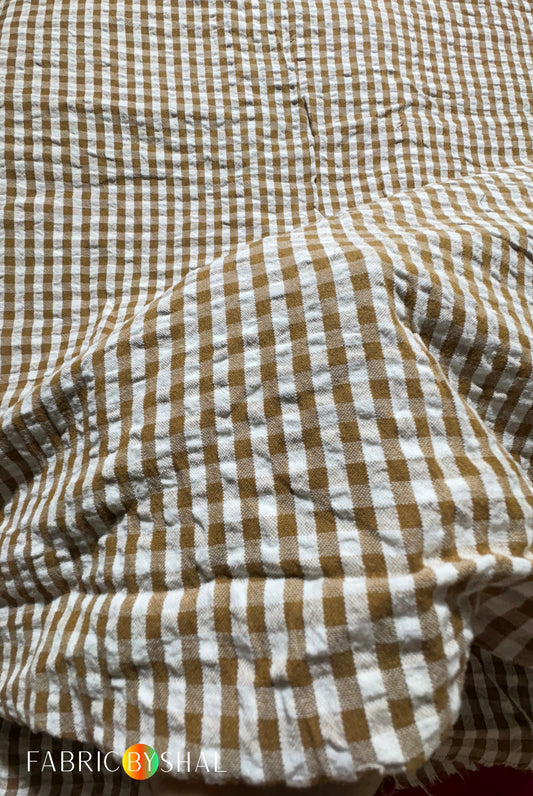 Brown Check Fabric  CC007