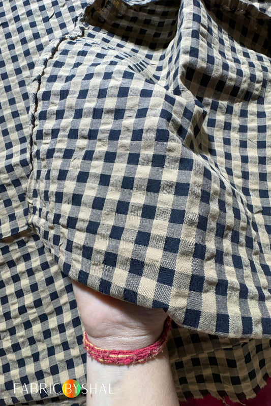 Brown Check Fabric CC008
