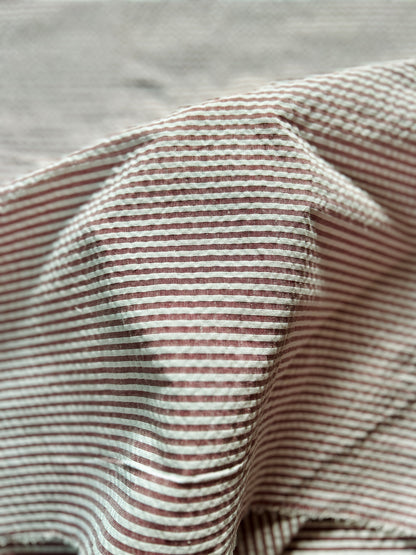 Brown Seersuker Stripe FBS026103