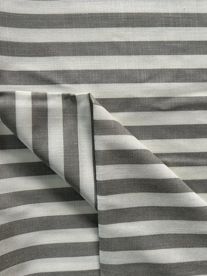 Grey Cotton Slub Stripe FBS026118