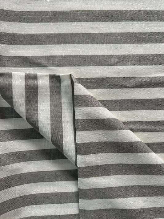 Grey Cotton Slub Stripe FBS026118