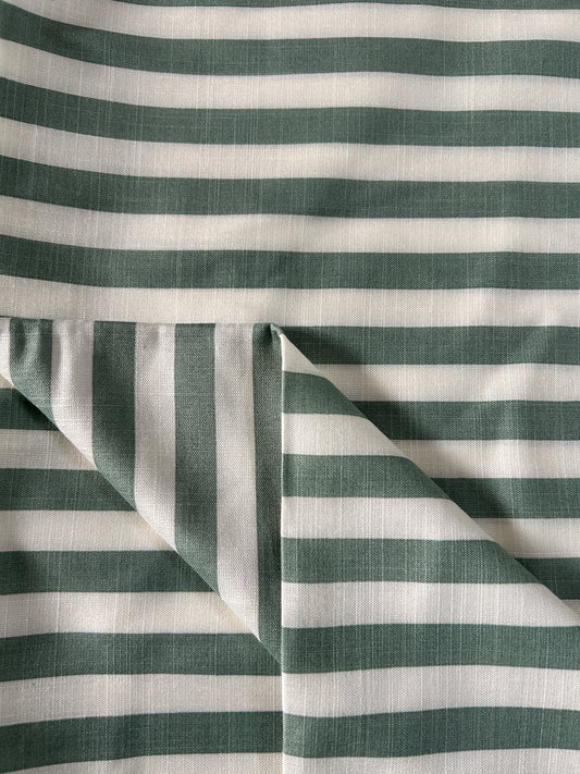 Green Cotton Slub stripe  FBS026117