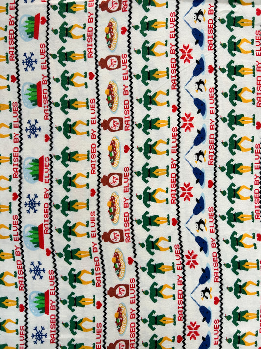 Holiday Flannel Elf Stripe Print FBS026123