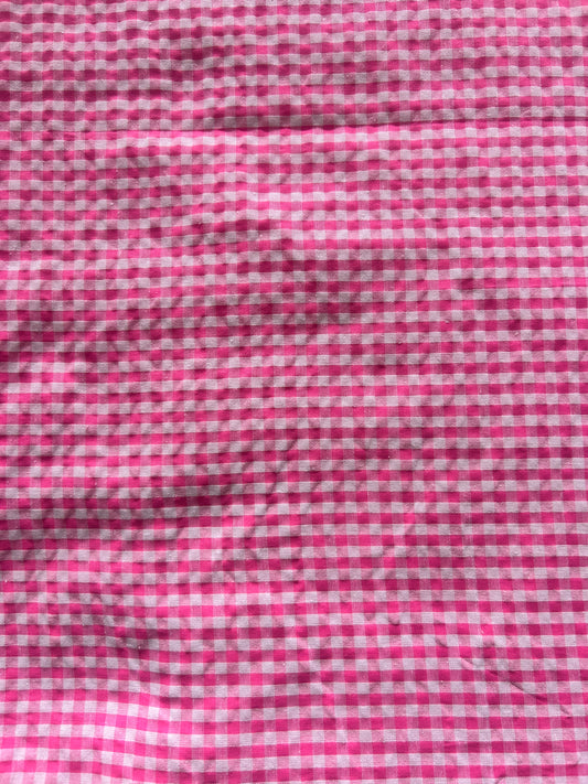 Pink Seersucker Check FBS026115