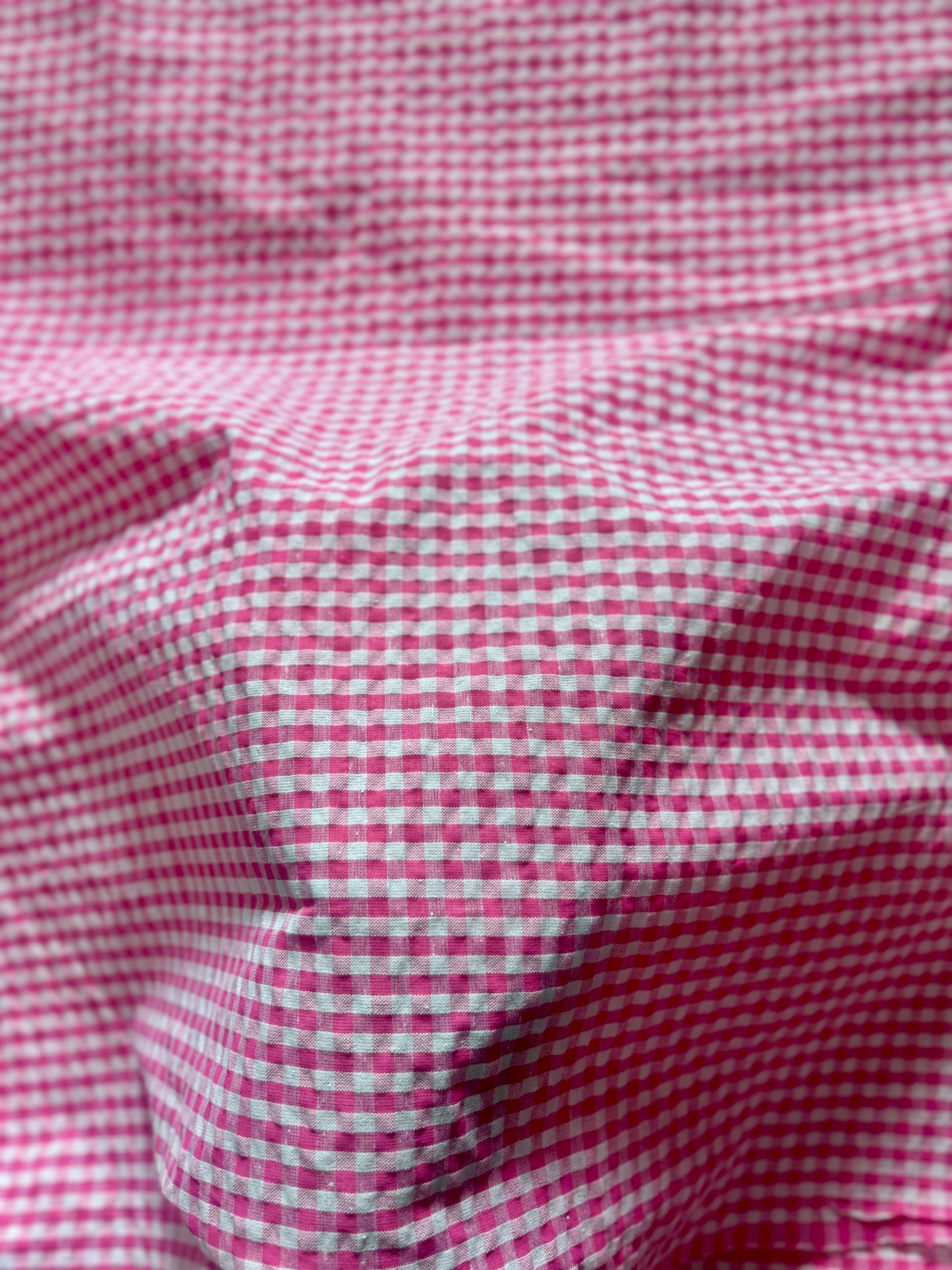 Pink Seersucker Check FBS026115