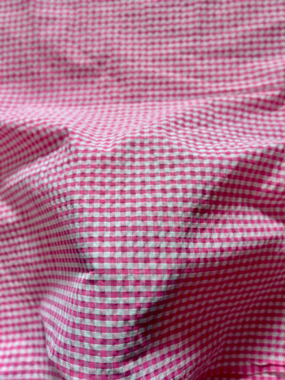 Pink Seersucker Check FBS026115